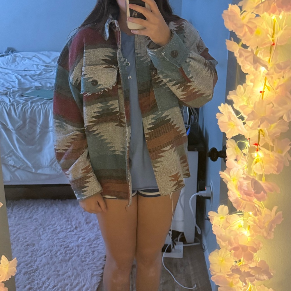 Aztec Button-Up Jacket - image 4